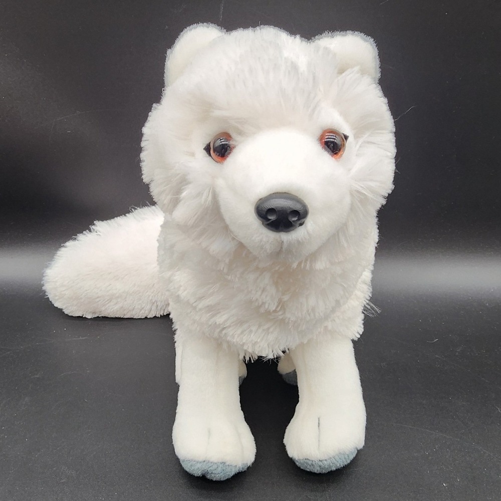 Wild Republic White Arctic Fox Plush Stuffed Animal Realistic Winter Tundra